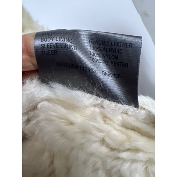 VTG Wilsons Leather Maxima Suede Shearling Lined Sherpa Coat Tan Women's M Heavy - Picture 9 of 11